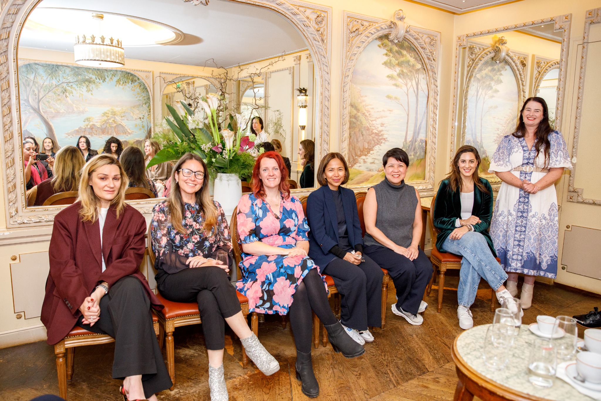 Tanya Hicks with fellow panel participants at Angelina’s café in Paris
